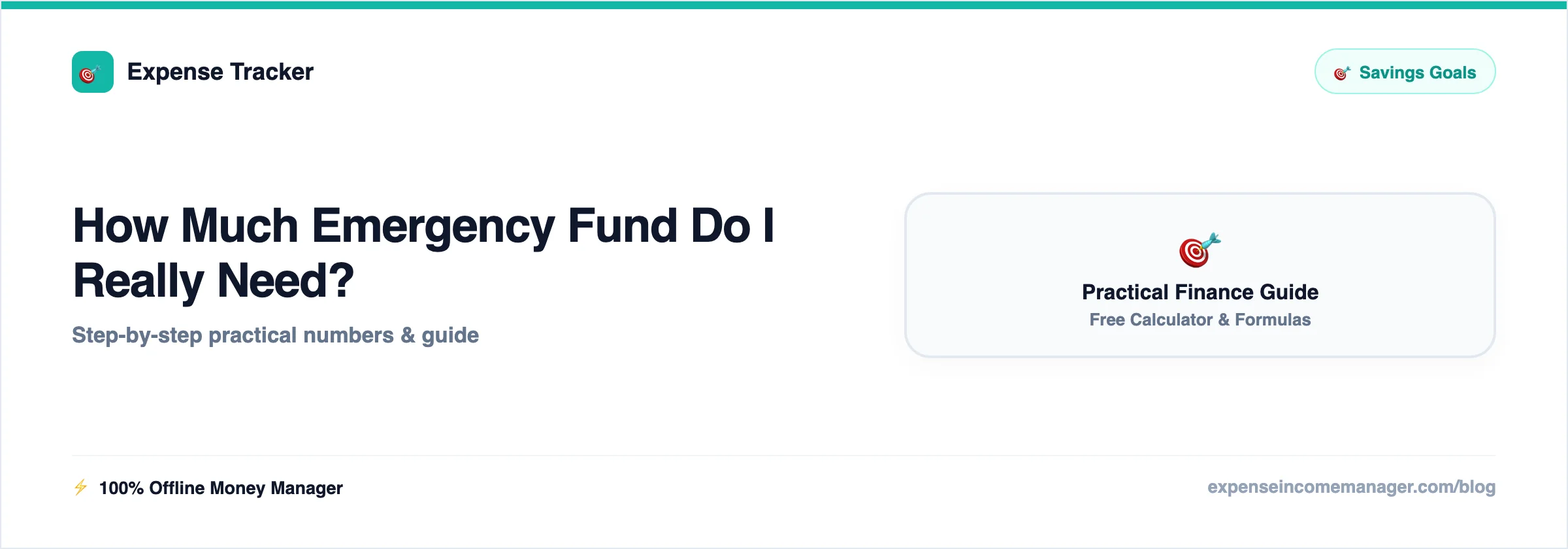 How Much Emergency Fund Do I Really Need — answered with real numbers and a rule of thumb