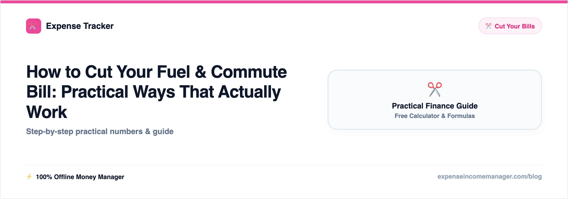 How to Cut Your Fuel & Commute Bill — practical ways to cut the bill with estimated monthly savings