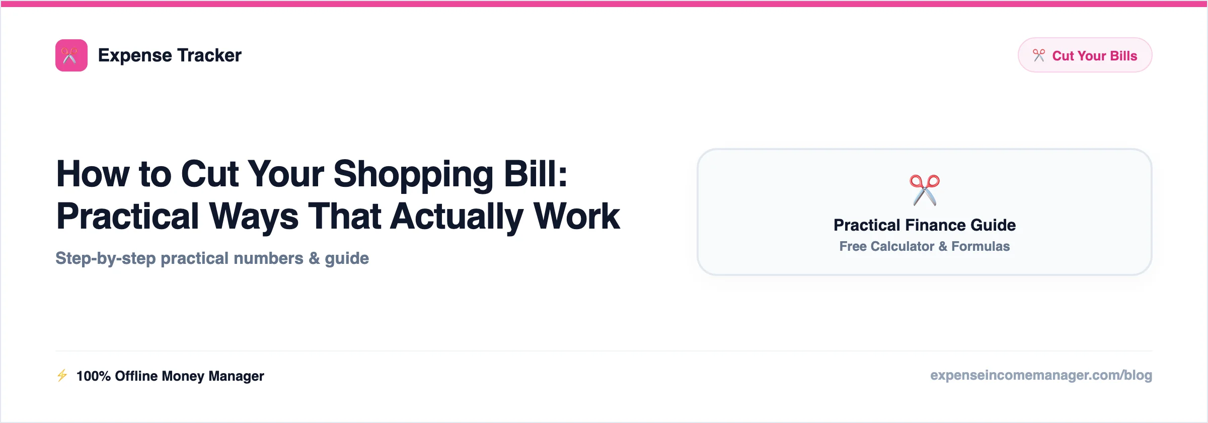 How to Cut Your Shopping Bill — practical ways to cut the bill with estimated monthly savings