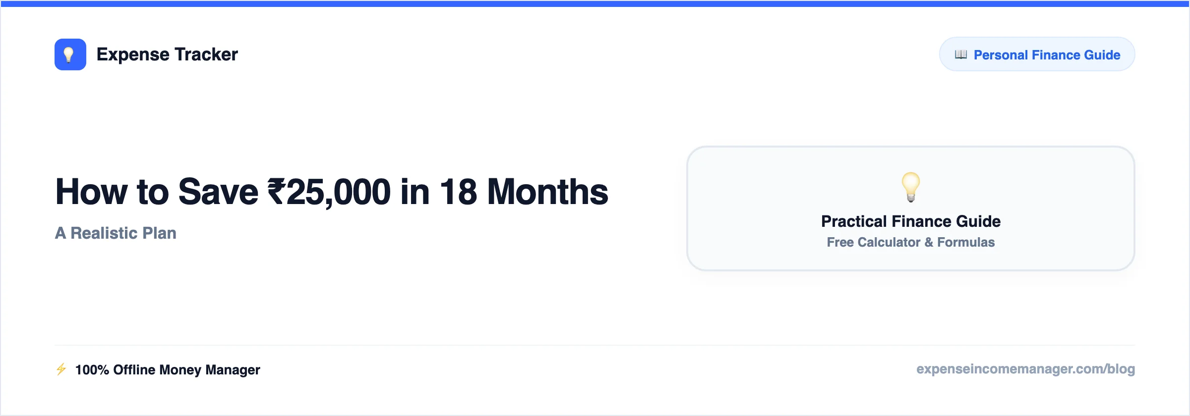 How to Save ₹25,000 in 18 Months — monthly savings plan with target amount and timeline