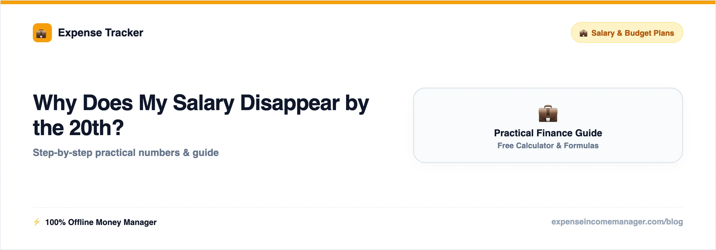 Why Does My Salary Disappear by the 20th — answered with real numbers and a rule of thumb