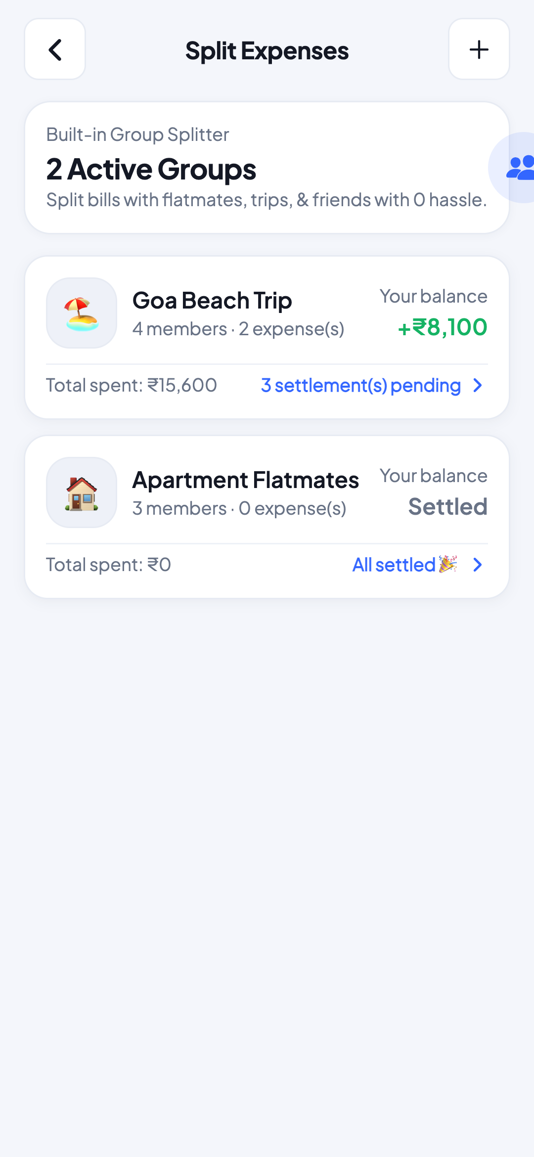 Split group expenses